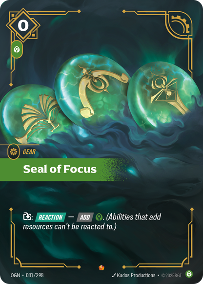 Seal of Focus - OGN 081/298 Chinese Version