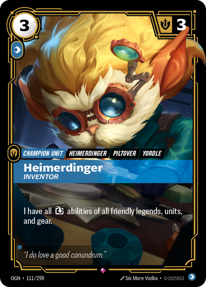 Heimerdinger - OGN 111/298 Chinese Version