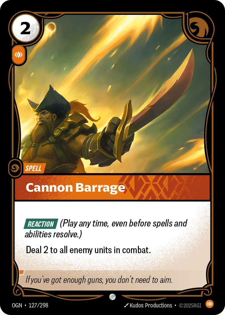 Cannon Barrage - OGN 127/298 Chinese Version