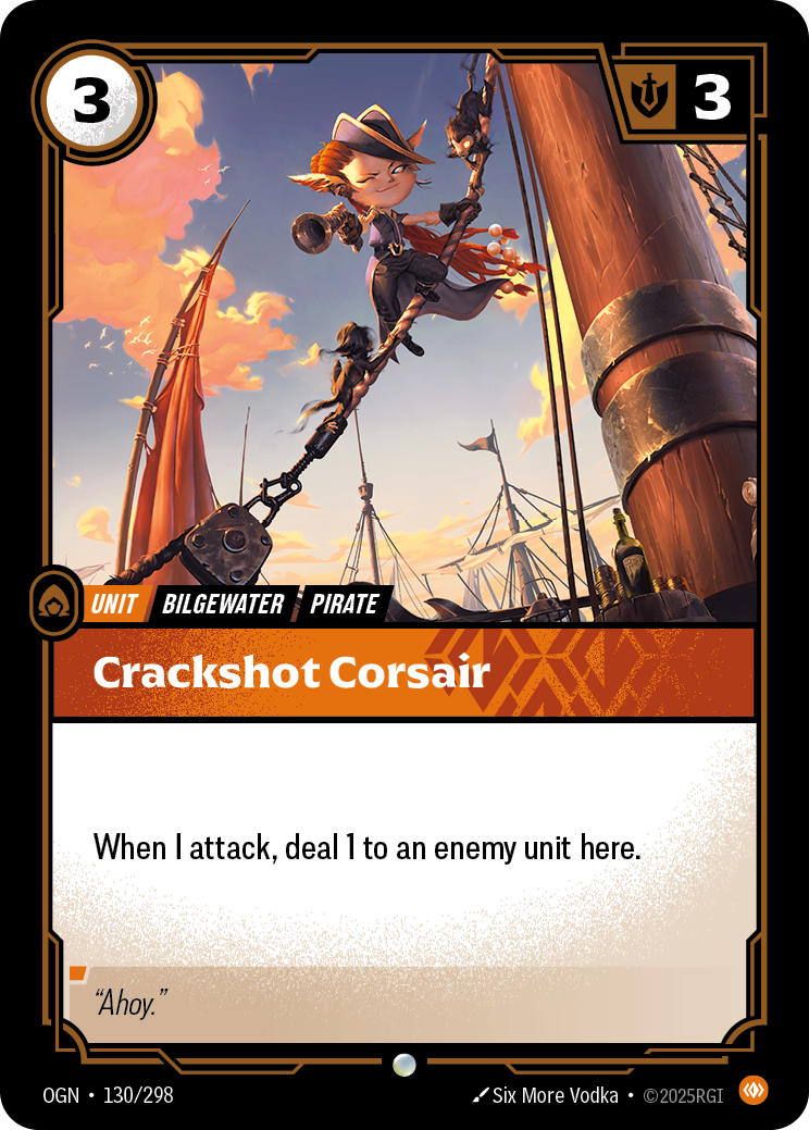 Crackshot Corsair - OGN 130/298 Chinese Version