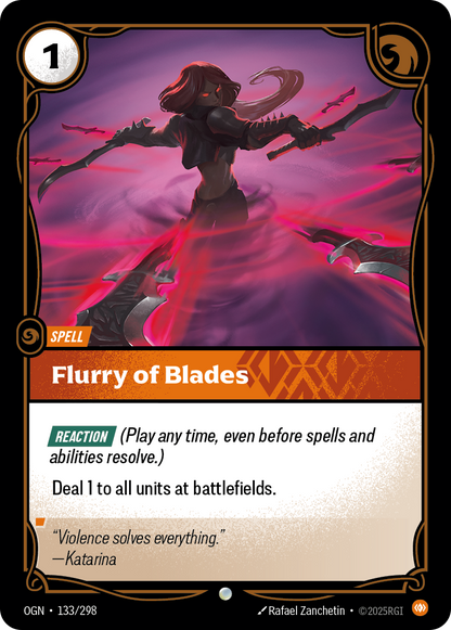 Flurry of Blades - OGN 133/298 Chinese Version