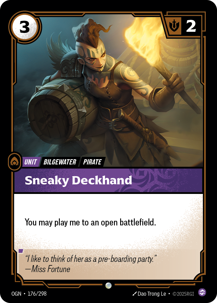 Sneaky Deckhand - OGN 176/298 Chinese Version