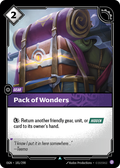 Pack of Wonders - OGN 181/298 Chinese Version