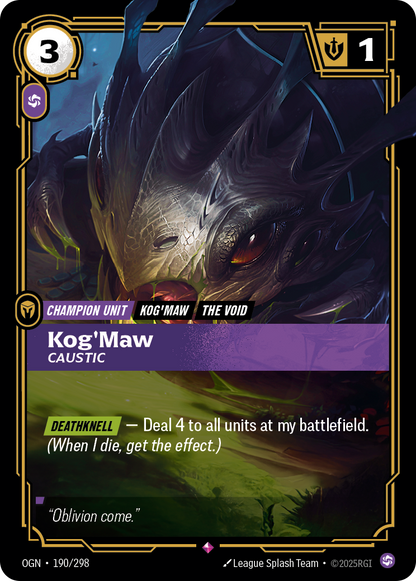 Kog'Maw - OGN 190/298 Chinese Version