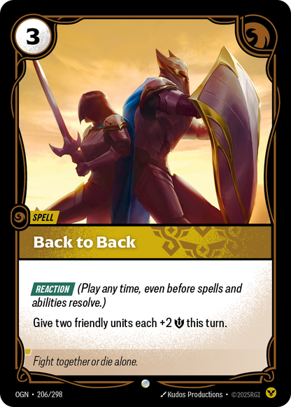 Back to Back - OGN 206/298 Chinese Version