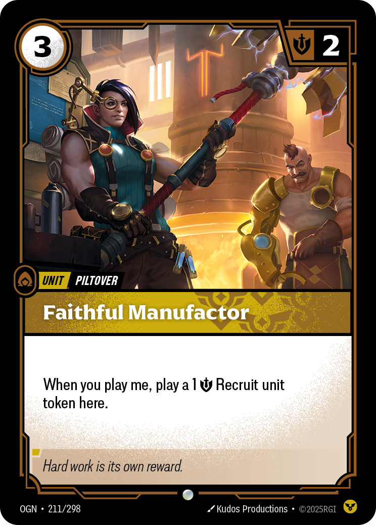 Faithful Manufactor - OGN 211/298 Chinese Version