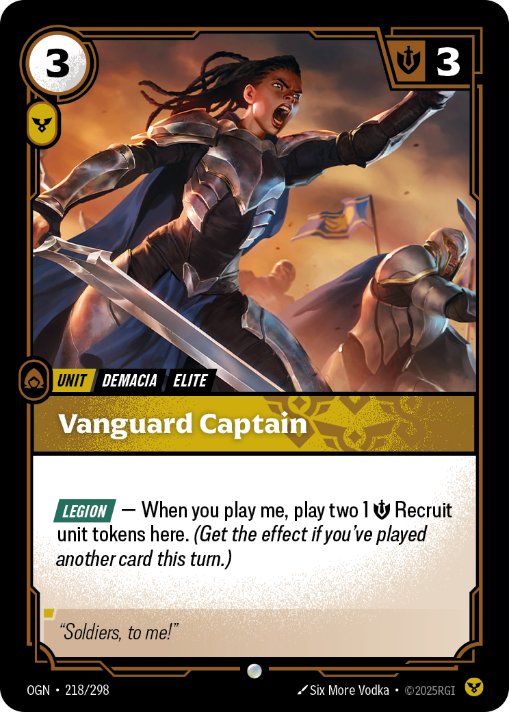 Vanguard Captain - OGN 218/298 Chinese Version