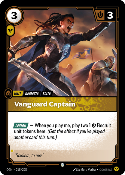 Vanguard Captain - OGN 218/298 Chinese Version