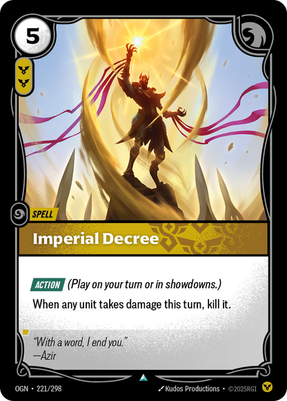 Imperial Decree - OGN 221/298 Chinese Version