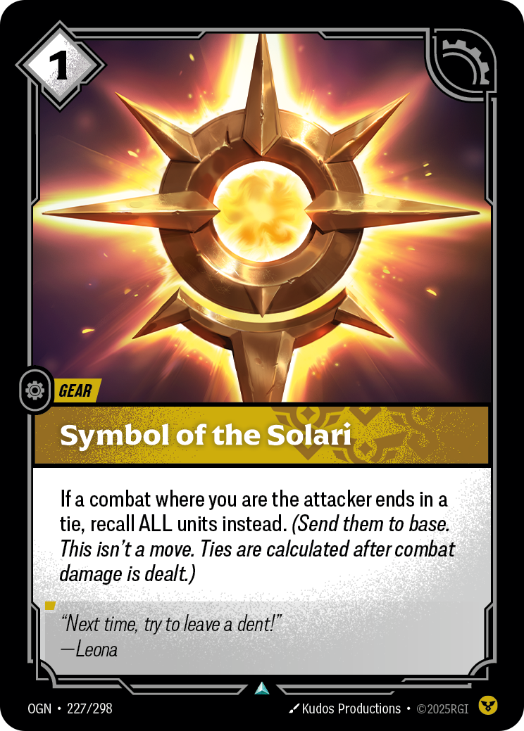 Symbol of the Solari - OGN 227/298 Chinese Version