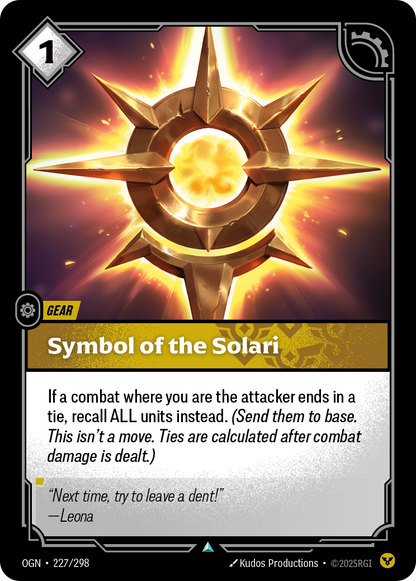 Symbol of the Solari - OGN 227/298 Chinese Version