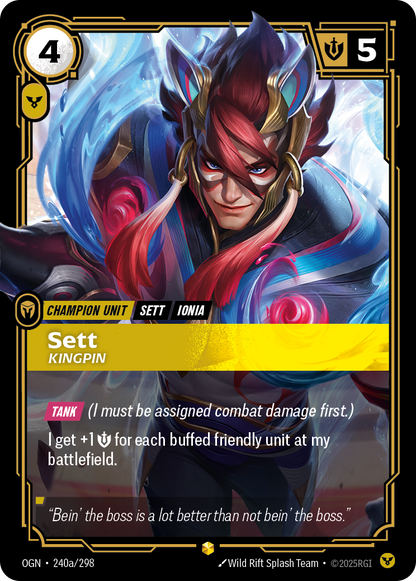 Sett (Kingpin) (Alt Art) - OGN 240a/298 Chinese Version