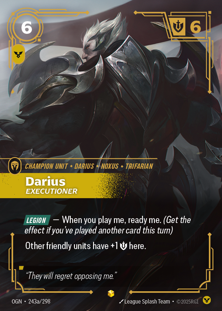 Darius (Executioner) (Alt Art) - OGN 243a/298 Chinese Version