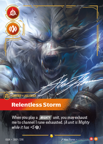 Volibear - Relentless Storm - OGN 300★/298 Signature Chinese Version