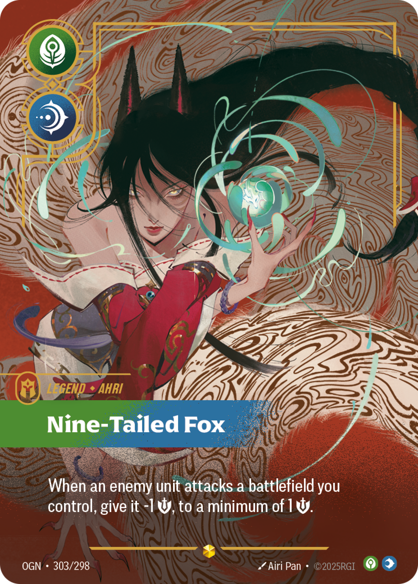 Ahri - Nine-Tailed Fox - OGN 303/298 Chinese Version