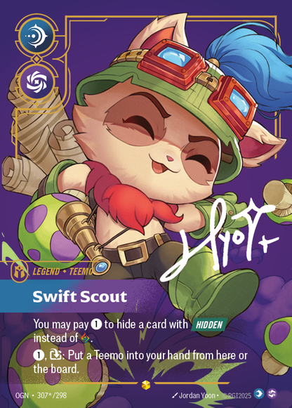 Teemo - Swift Scout - OGN 307★/298 Signature Chinese Version
