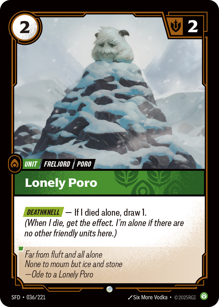 Lonely Poro - SFD 036/221 Chinese Version