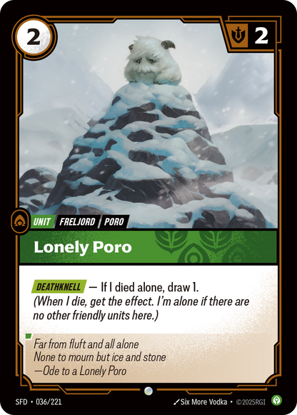 Lonely Poro - SFD 036/221 Chinese Version