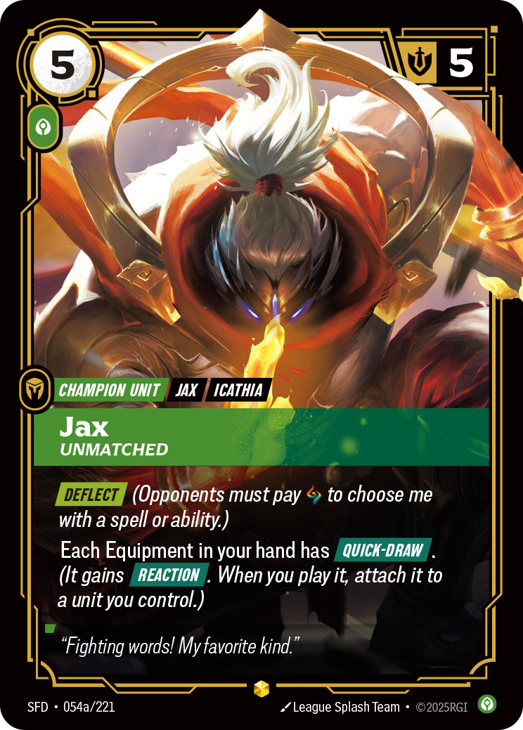 Jax - SFD 054a/221 Chinese Version