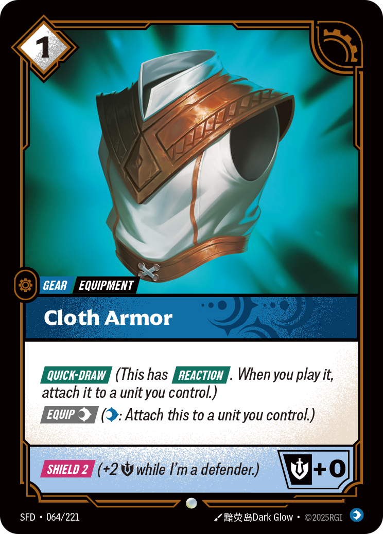 Cloth Armor - SFD 064/221 Chinese Version