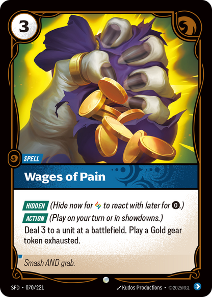 Wages of Pain - SFD 070/221 Chinese Version