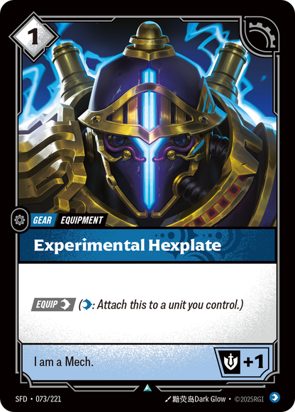 Experimental Hexplate - SFD 073/221 Chinese Version