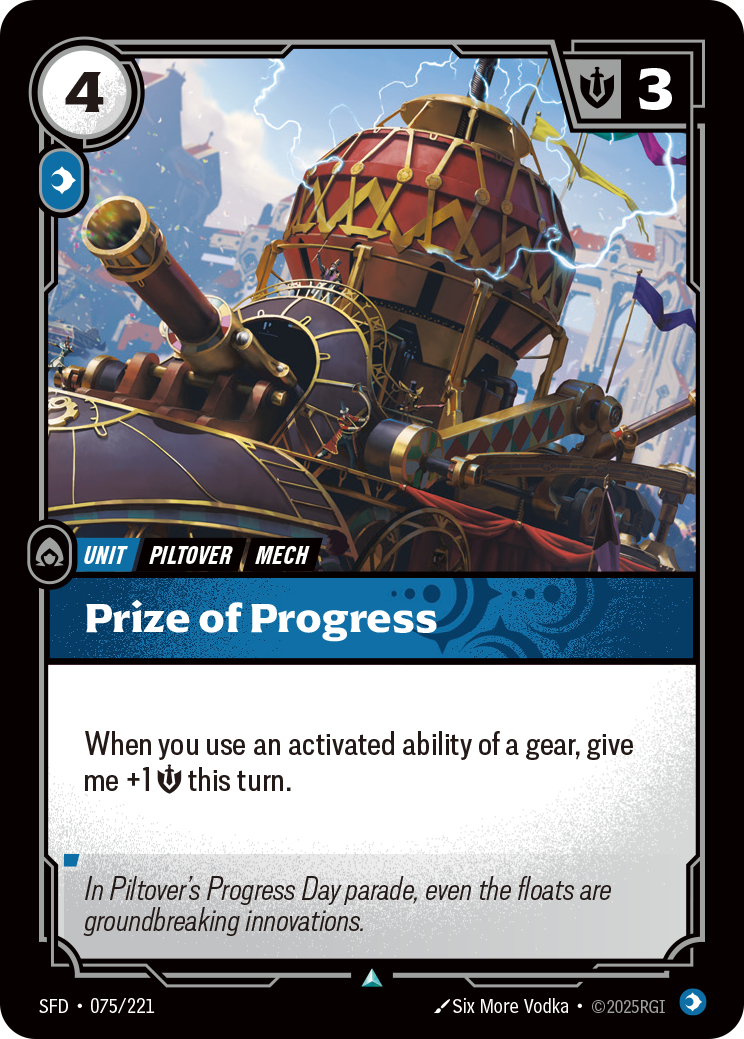 Prize of Progress - SFD 075/221 Chinese Version