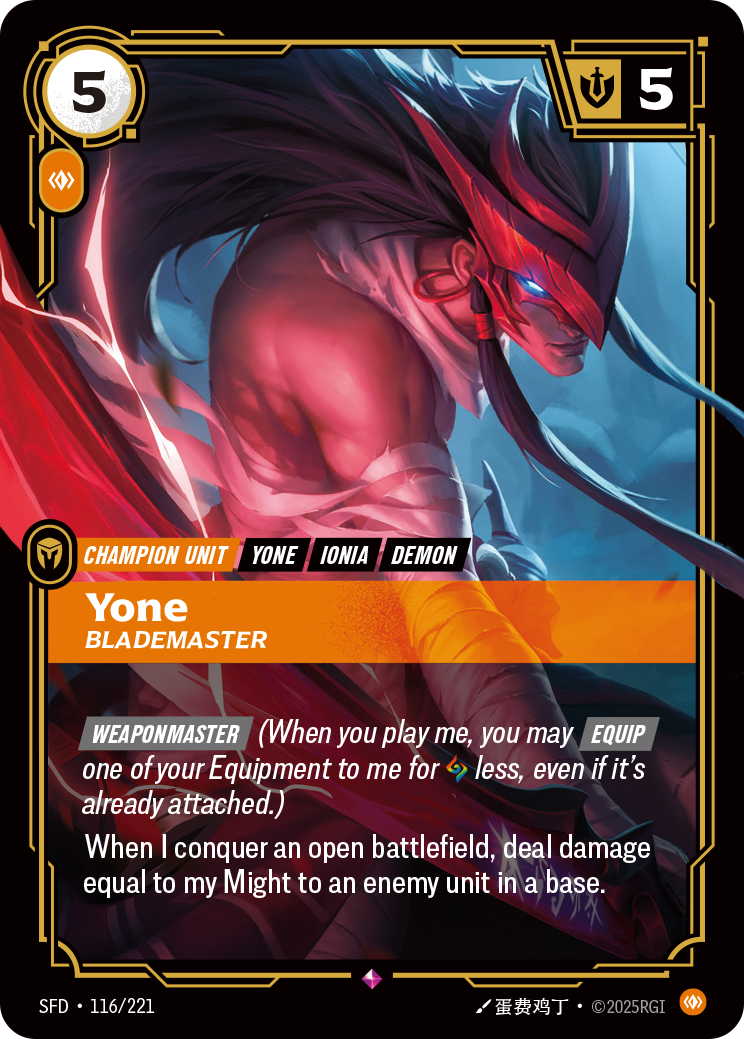 Yone - SFD 116/221 Chinese Version