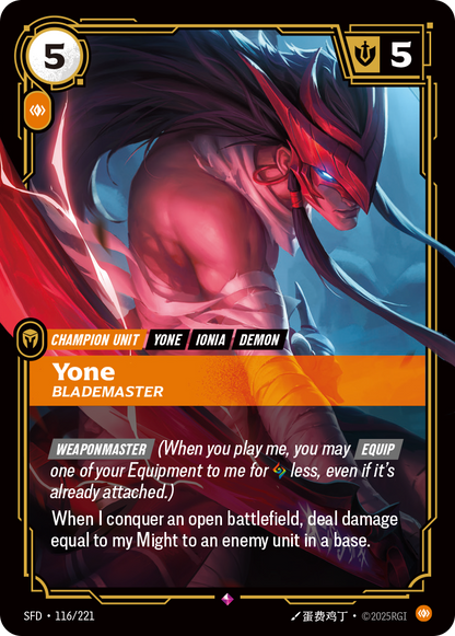 Yone - SFD 116/221 Chinese Version