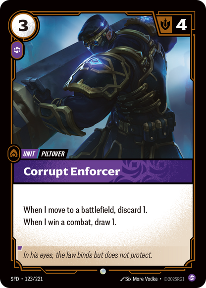 Corrupt Enforcer - SFD 123/221 Chinese Version