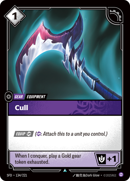 Cull - SFD 134/221 Chinese Version