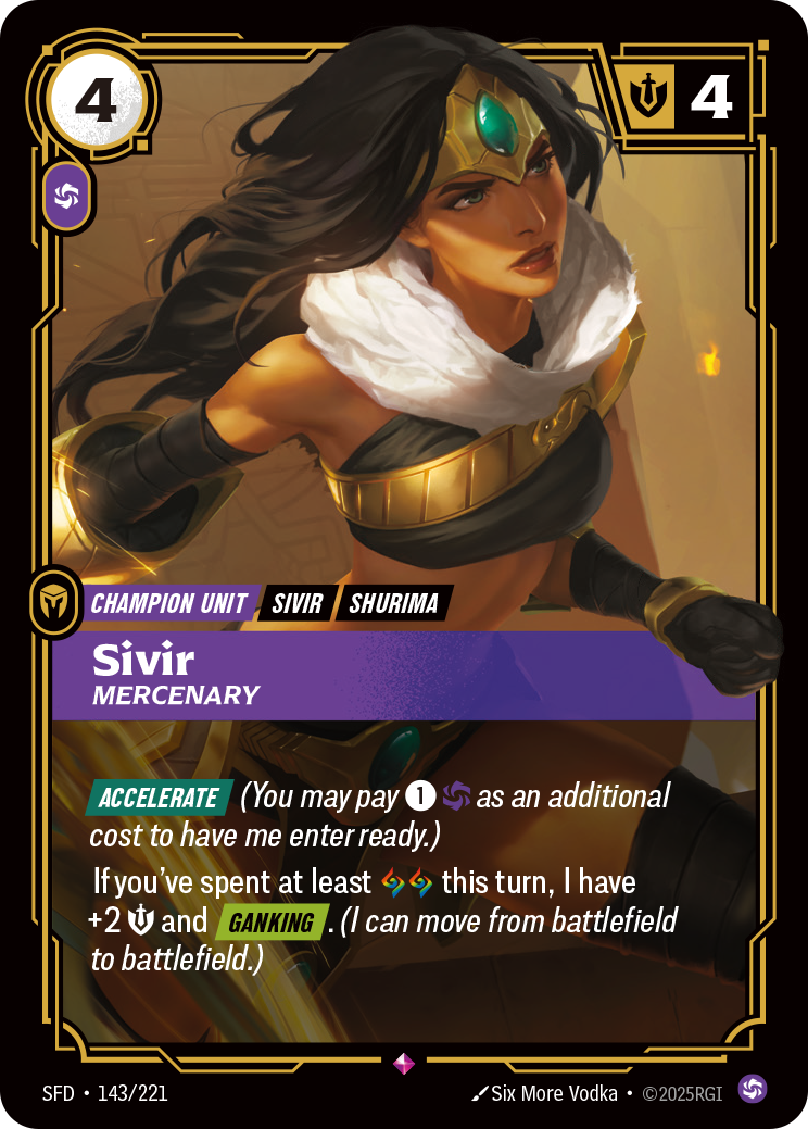 Sivir - Mercenary SFD 143/221 Chinese Version