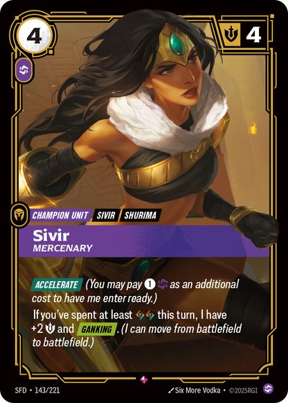 Sivir - Mercenary SFD 143/221 Chinese Version