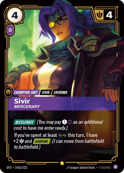 Sivir - Mercenary SFD 143a/221 Chinese Version