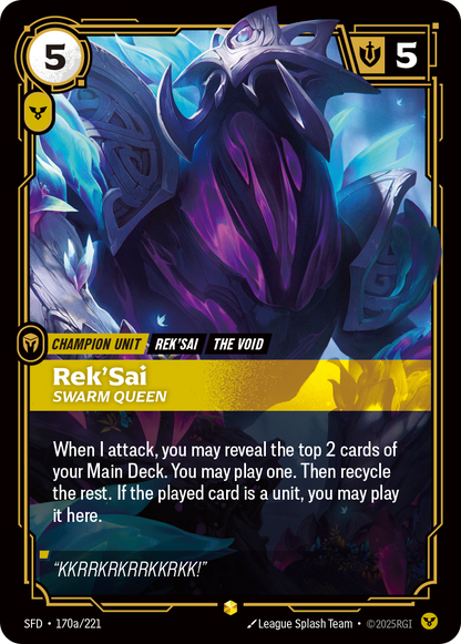 Rek'Sai - Swarm Queen SFD 170a/221 Chinese Version