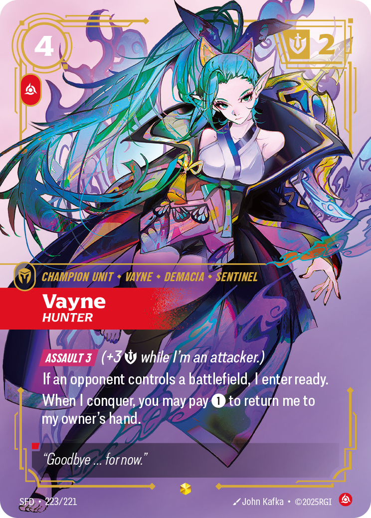 Vayne - Hunter SFD 223/221 Chinese Version