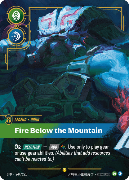 Fire Below the Mountain SFD 244/221 Chinese Version