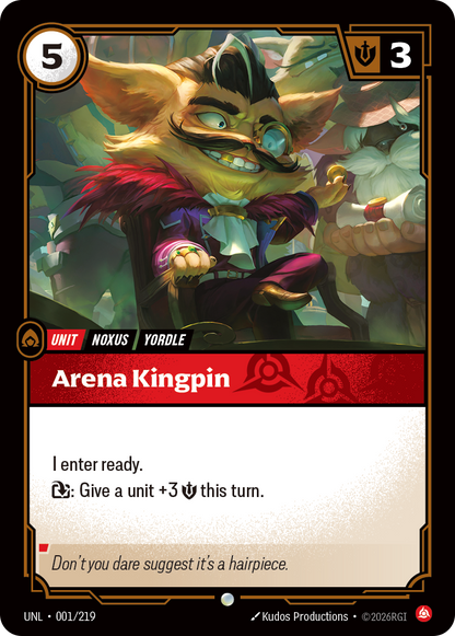 Arena Kingpin UNL 001/219 Chinese Version