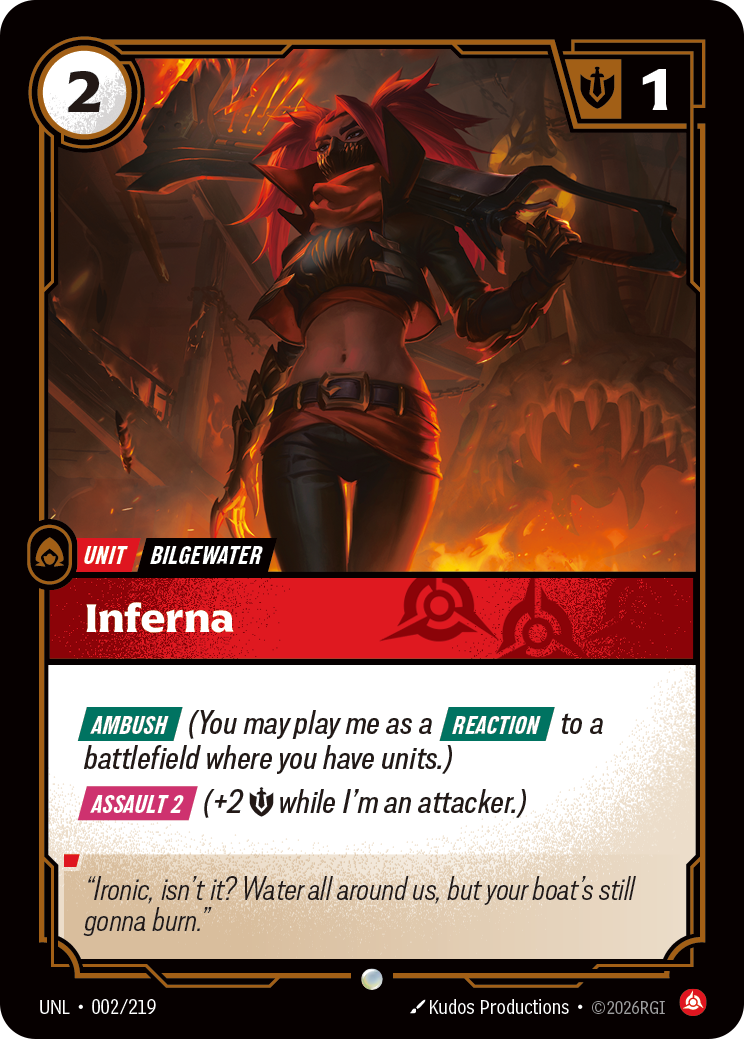 Inferna UNL 002/219 Chinese Version