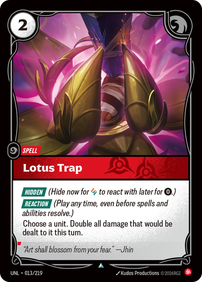 Lotus Trap UNL 013/219 Chinese Version