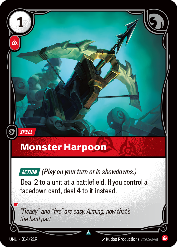 Monster Harpoon UNL 014/219 Chinese Version