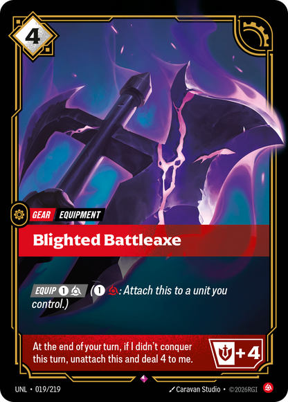 Blighted Battleaxe UNL 019/219 Chinese Version