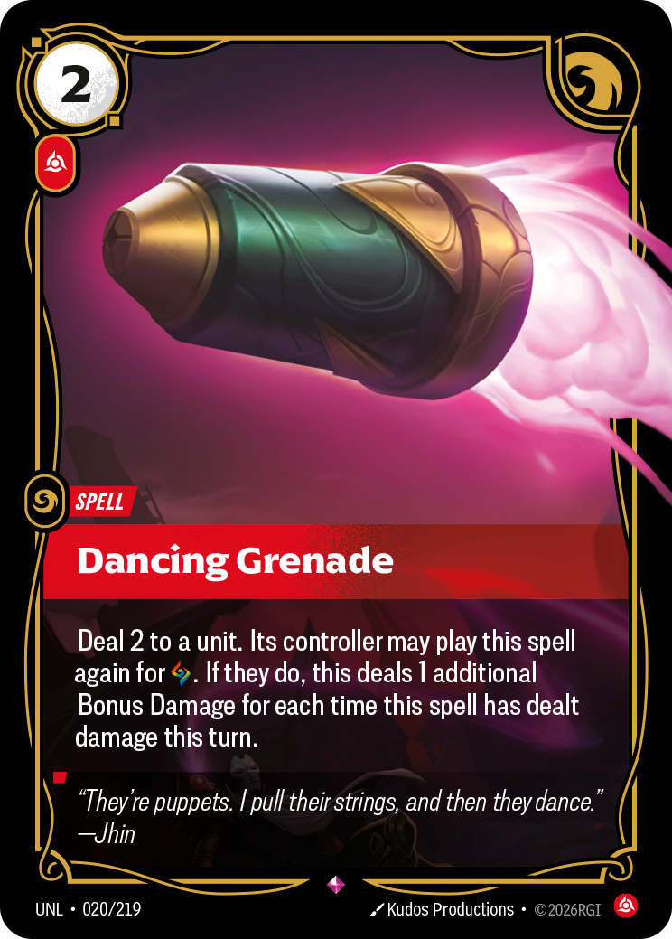 Dancing Grenade UNL 020/219 Chinese Version