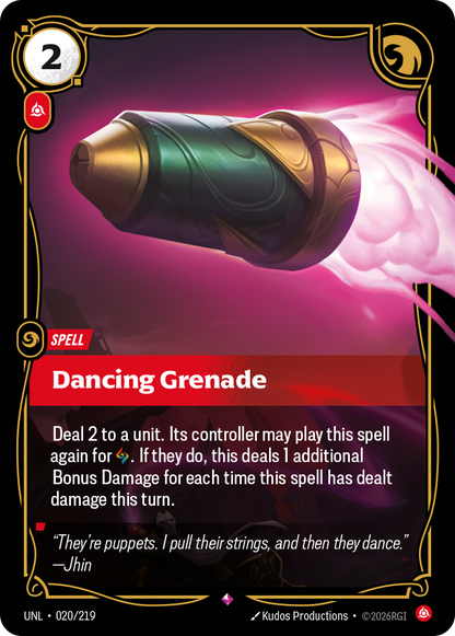 Dancing Grenade UNL 020/219 Chinese Version