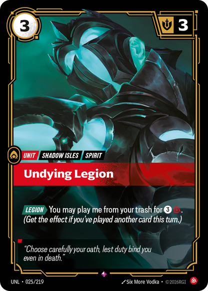 Undying Legion UNL 025/219 Chinese Version