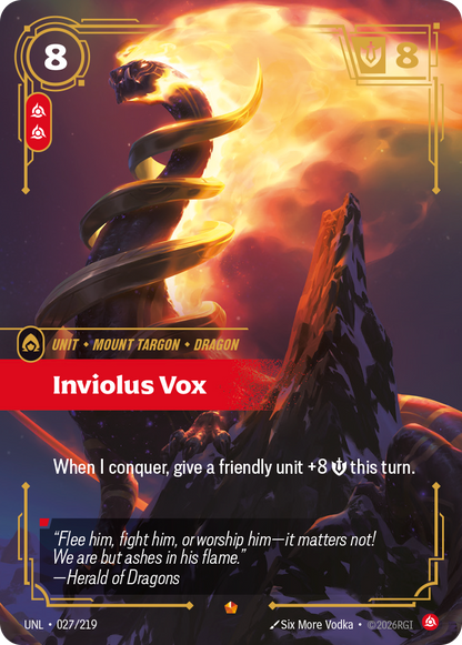Inviolus Vox UNL 027/219 Chinese Version