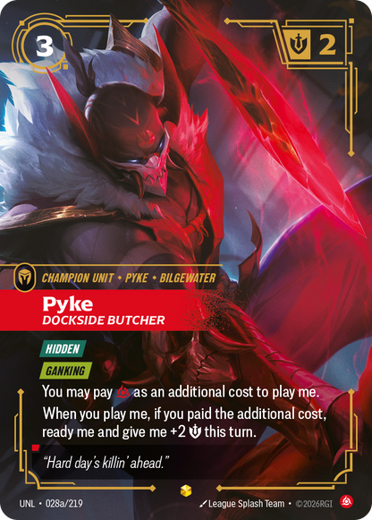 Pyke - Dockside Butcher UNL 028a/219 Alt Art Chinese Version