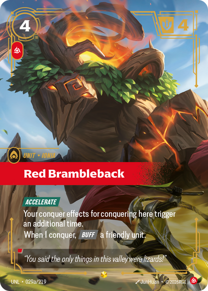 Red Brambleback UNL 029a/219 Alt Art Chinese Version