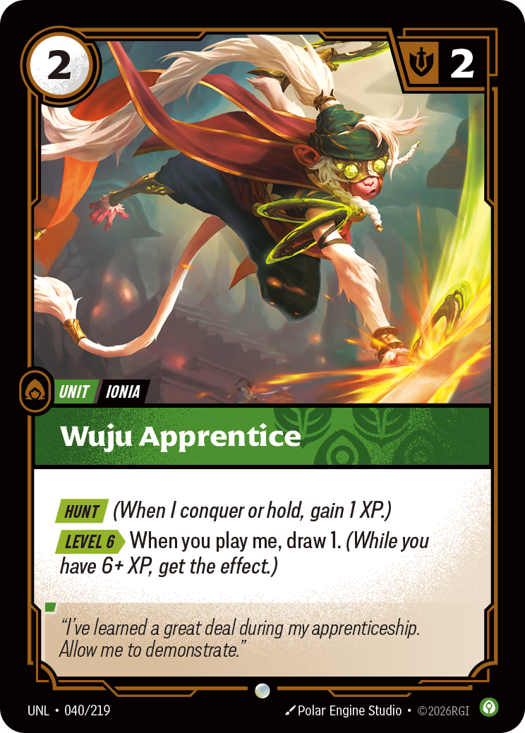 Wuju Apprentice UNL 040/219 Chinese Version