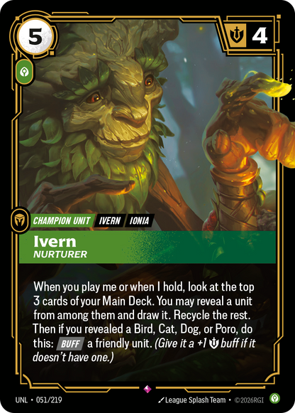 Ivern - Nurturer UNL 051/219 Chinese Version